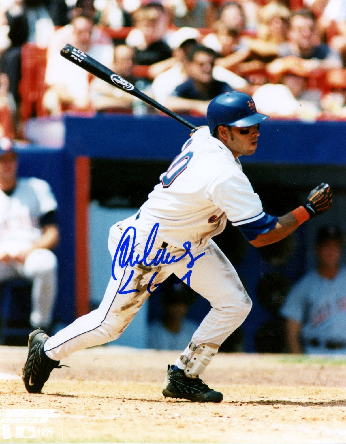 Rey Ordonez Signed Autographed New York Mets 8x10 Photo File w/ LGM LSCM COA #1