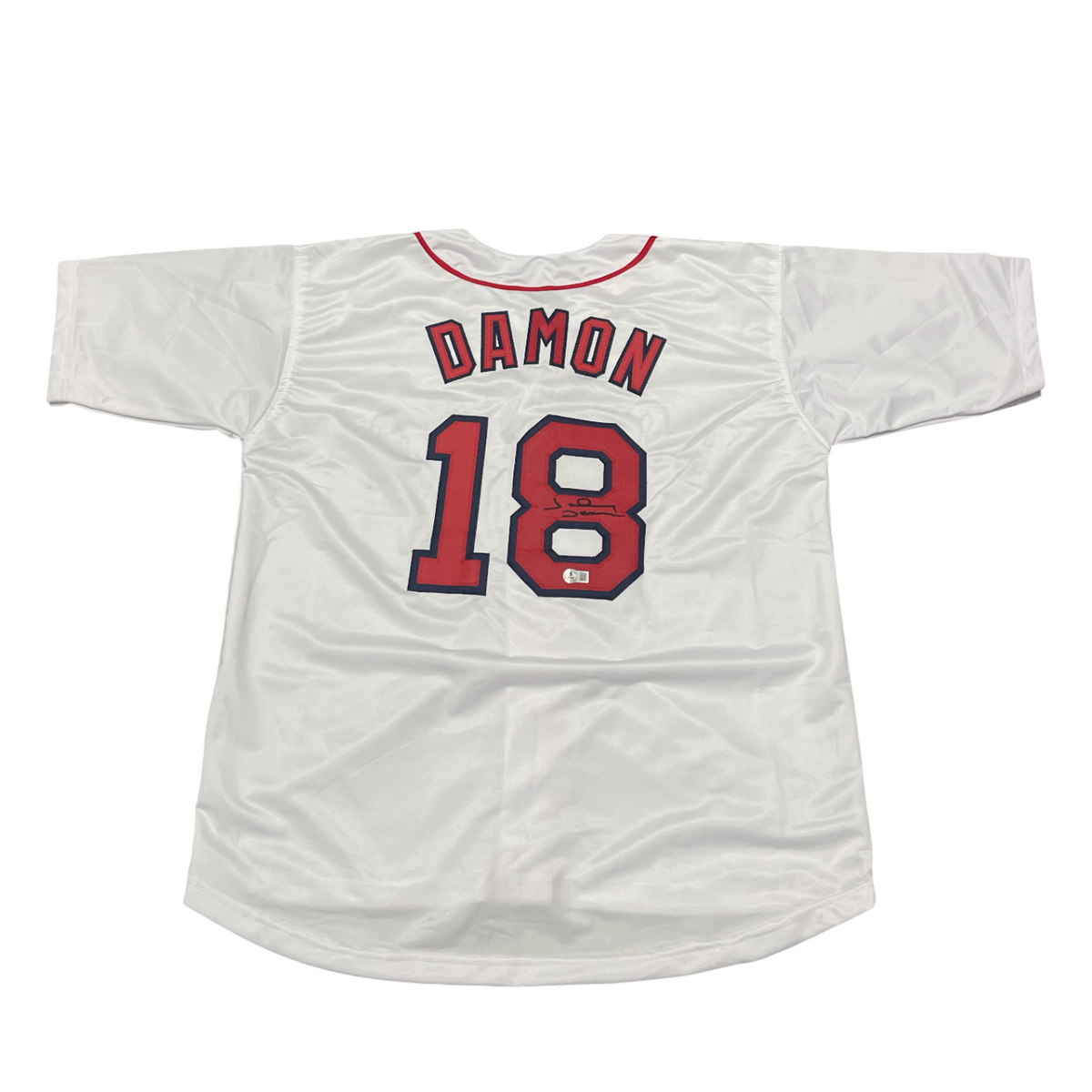 Johnny Damon Signed Boston Red Sox Custom Jersey Beckett Witness BAS COA