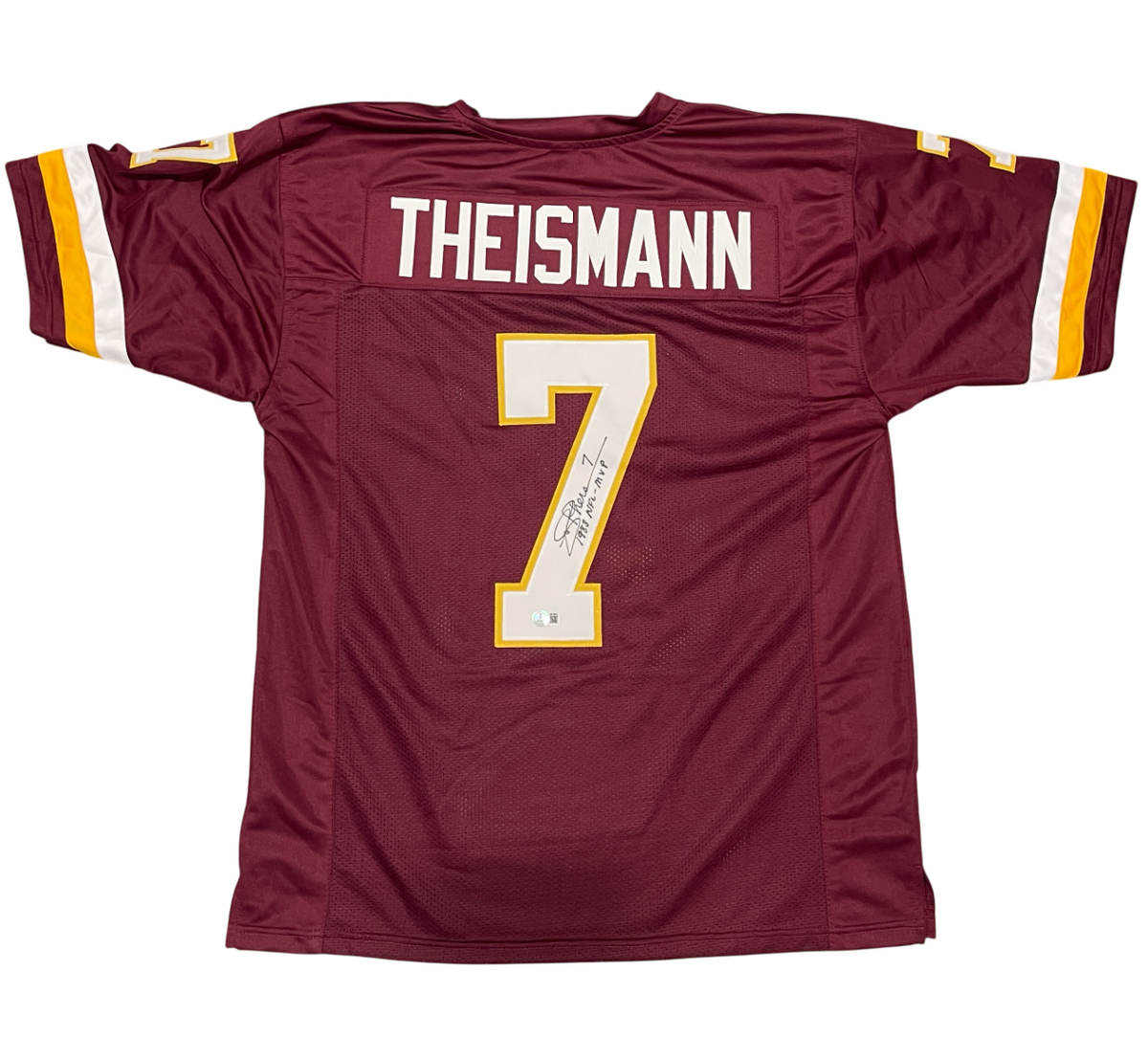 Joe Theismann Signed Washington Custom Jersey w/ 1983 NFL MVP Beckett W BAS COA