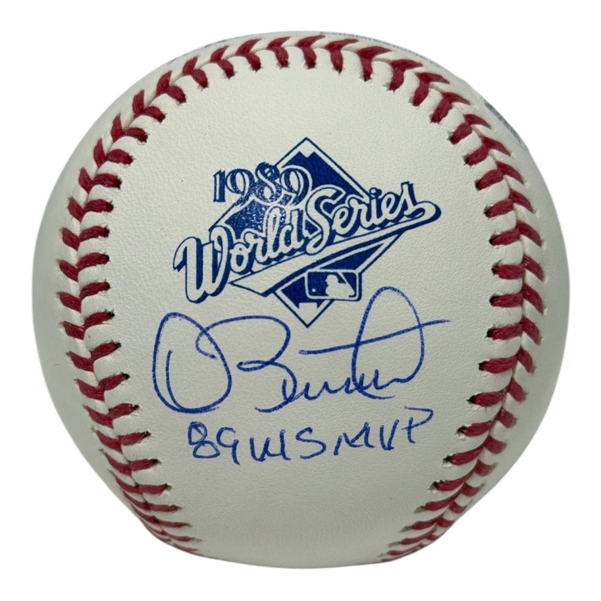 Dave Stewart Signed 1989 World Series Logo Baseball w/ 89 WS MVP JSA Witness COA