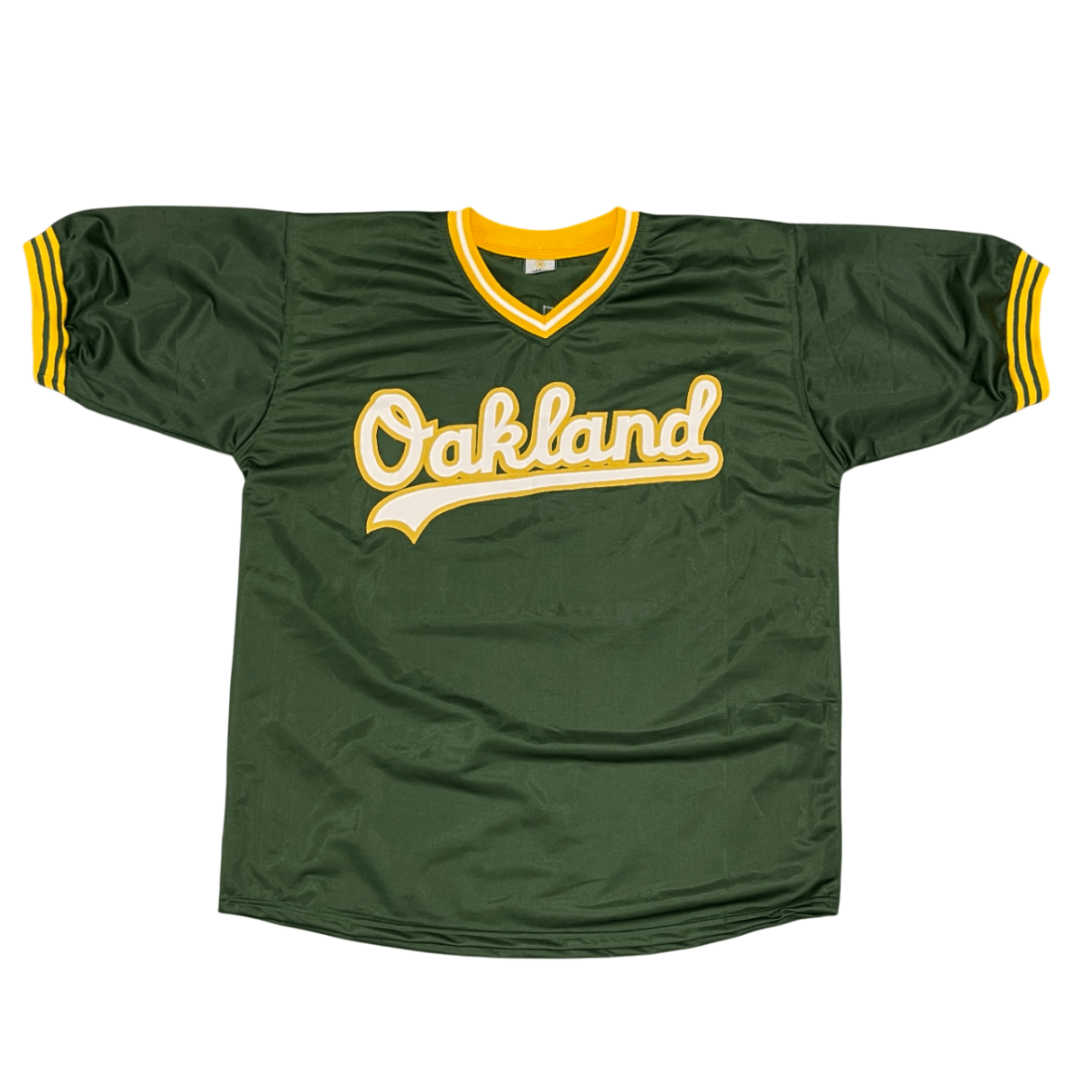 Terry Steinbach Signed Athletics Custom Jersey w/ 89 WSC Beckett Wit BAS COA