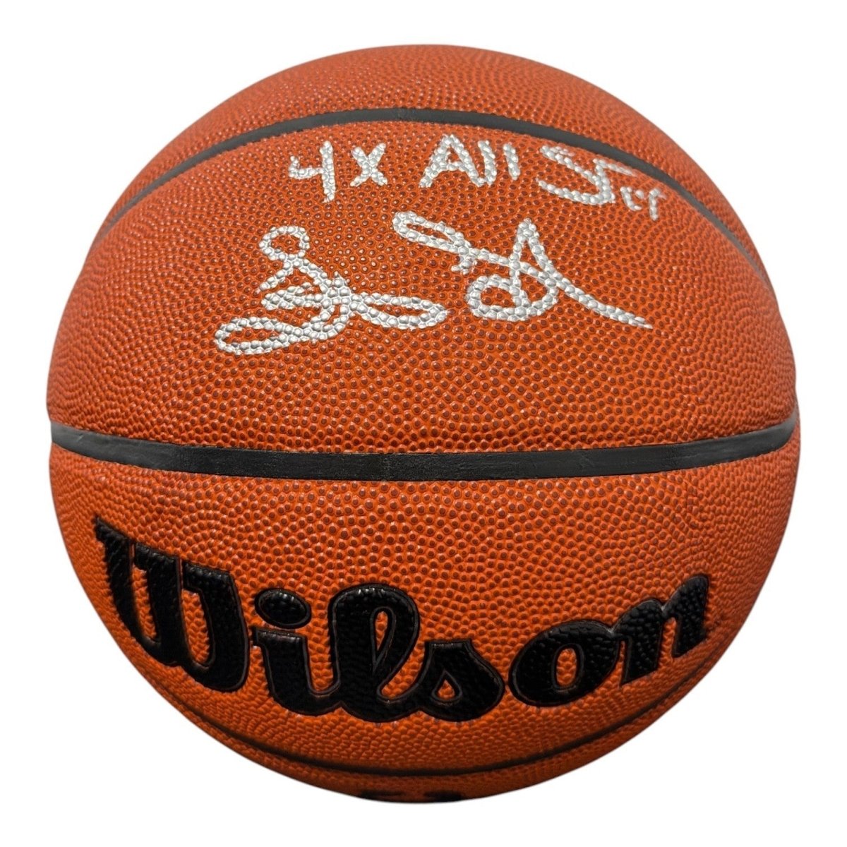 Latrell Sprewell Signed Wilson NBA Basketball w/ 4x All Star JSA Witness COA