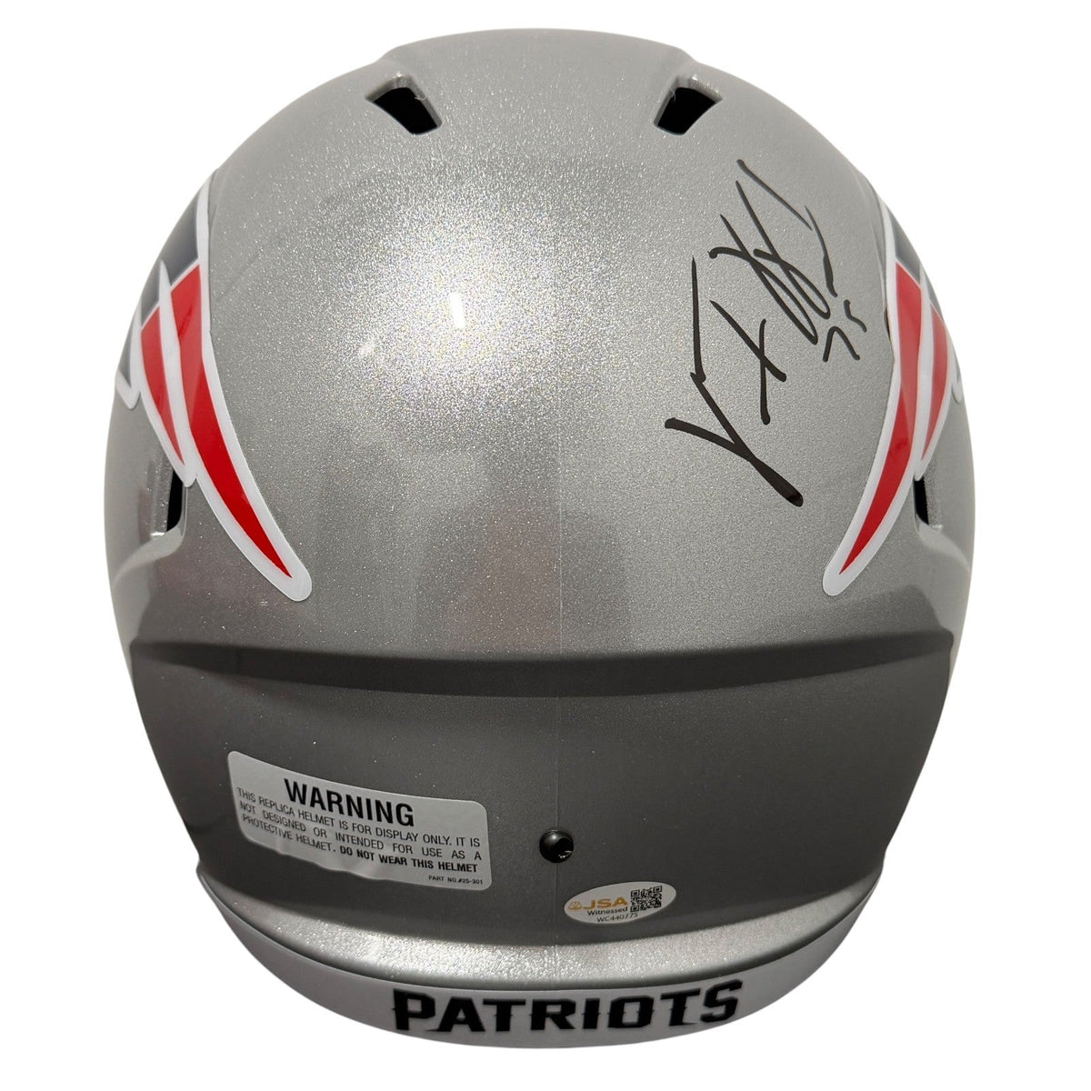 Vince Wilfork Signed Patriots Speed FS Full Size Helmet w/ SB Insc JSA W COA