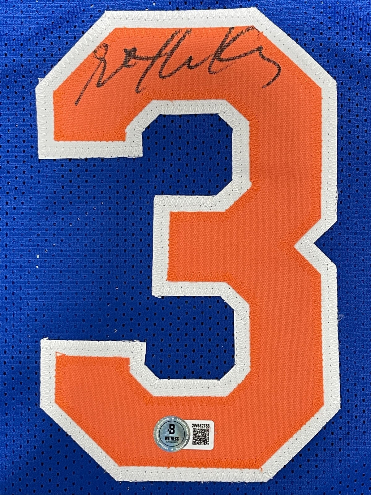 Stephon Marbury Signed Auto NY Knicks Blue Custom Jersey Beckett Wit BAS COA