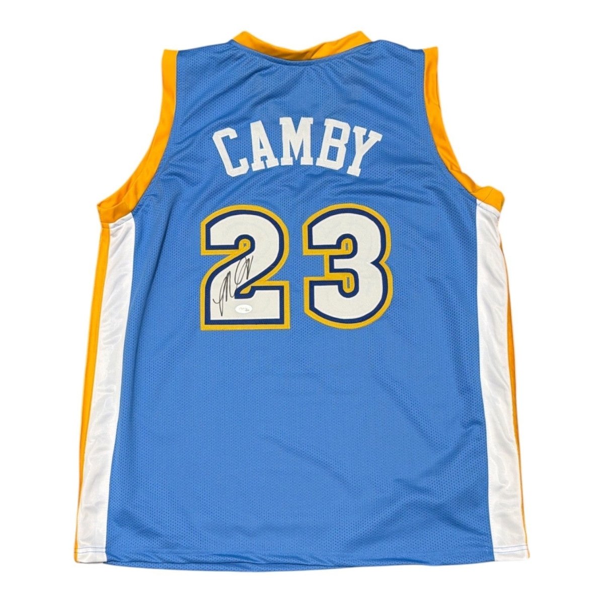 Marcus Camby Signed Autographed Denver Nuggets Custom Jersey JSA Witness COA