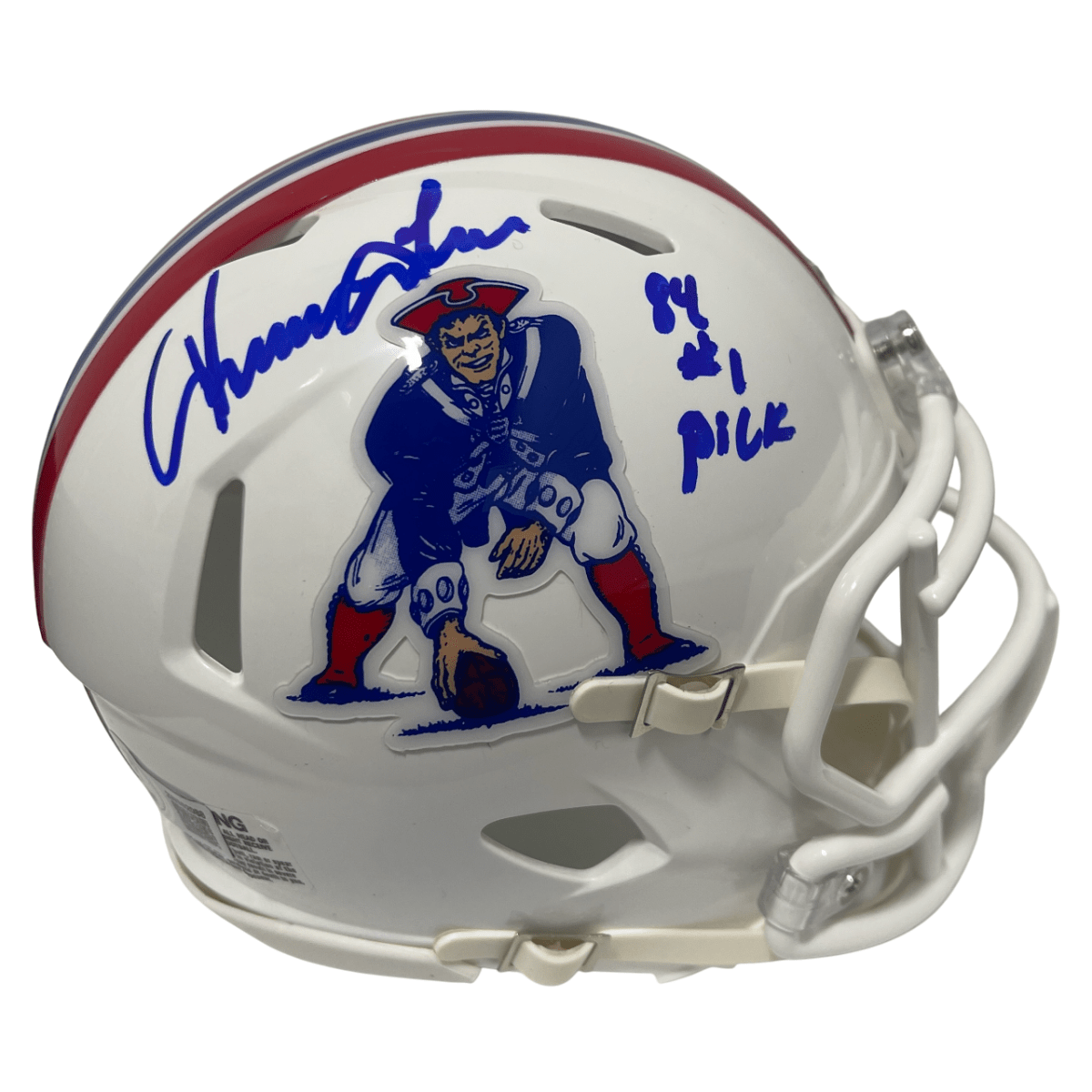 Irving Fryar Signed Patriots TB Mini Helmet w/ 84 #1 Pick Beckett Wit BAS COA