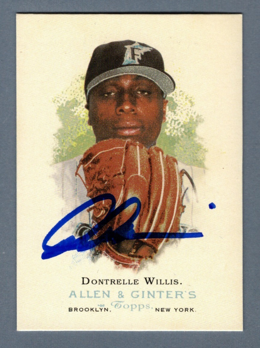 Dontrelle Willis Signed 2006 Topps Allen &amp; Ginter #162 LSCM COA Florida Marlins
