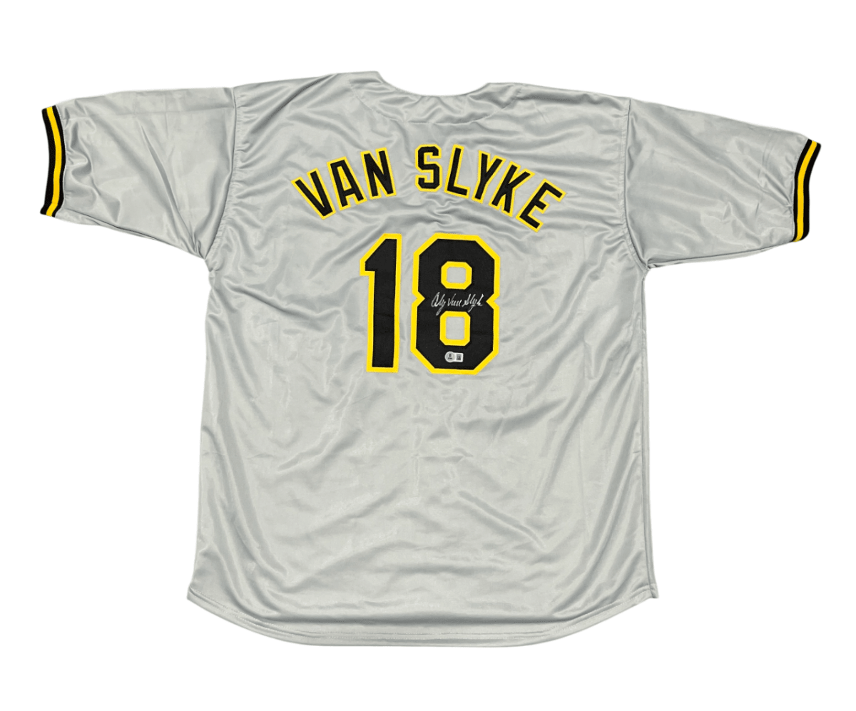 Andy Van Slyke Signed Pittsburgh Pirates Custom Jersey Beckett Witness BAS COA