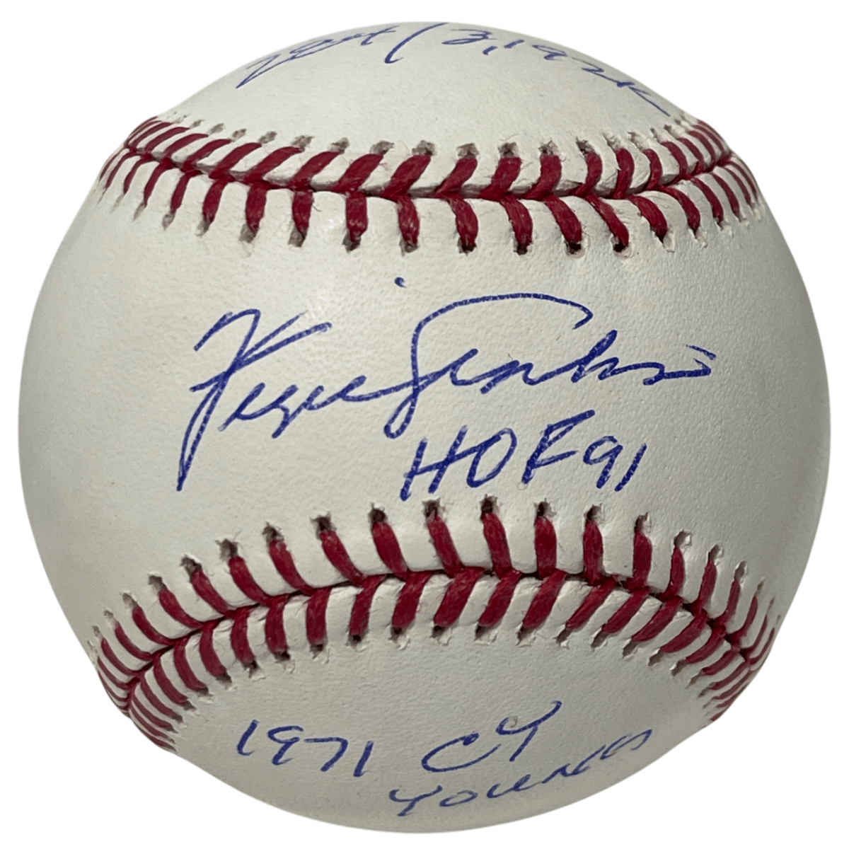 Fergie Jenkins Signed ROMLB Baseball w/ 4 Ins Beckett Witness BAS COA Cubs