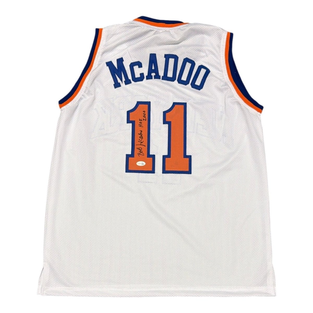 Bob McAdoo Signed New York Knicks Custom Jersey w/ HOF 2000 JSA Witness COA