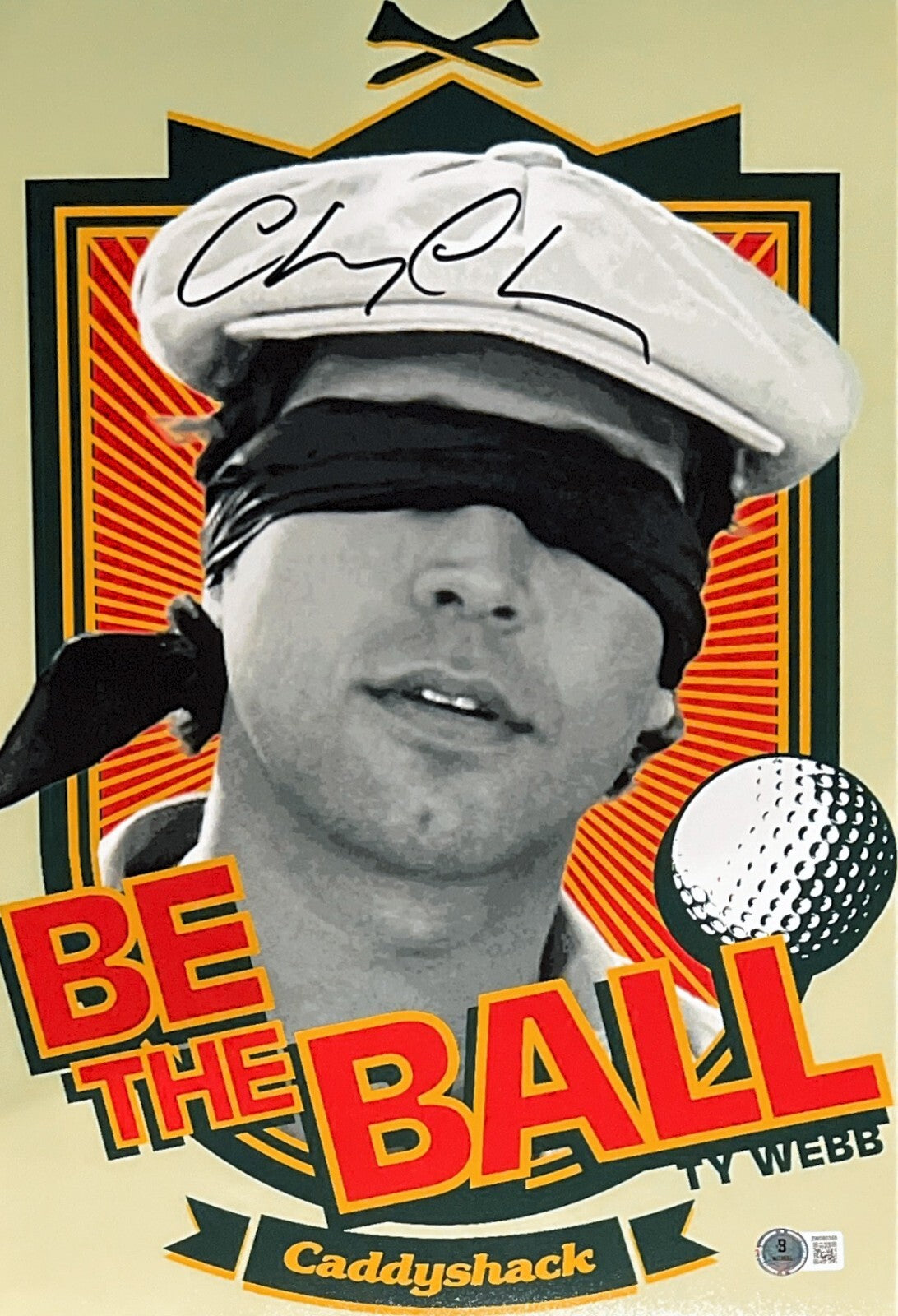 Chevy Chase Signed Auto 11x17 Poster Photo Caddyshack Beckett Witness BAS COA