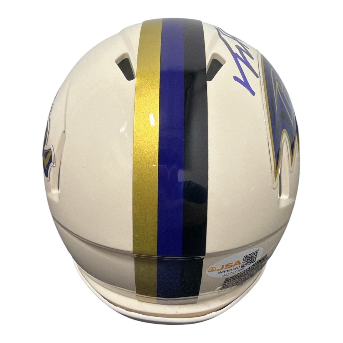 Trey Hendrickson Signed Baltimore Ravens Retro Mini Helmet JSA Witness COA