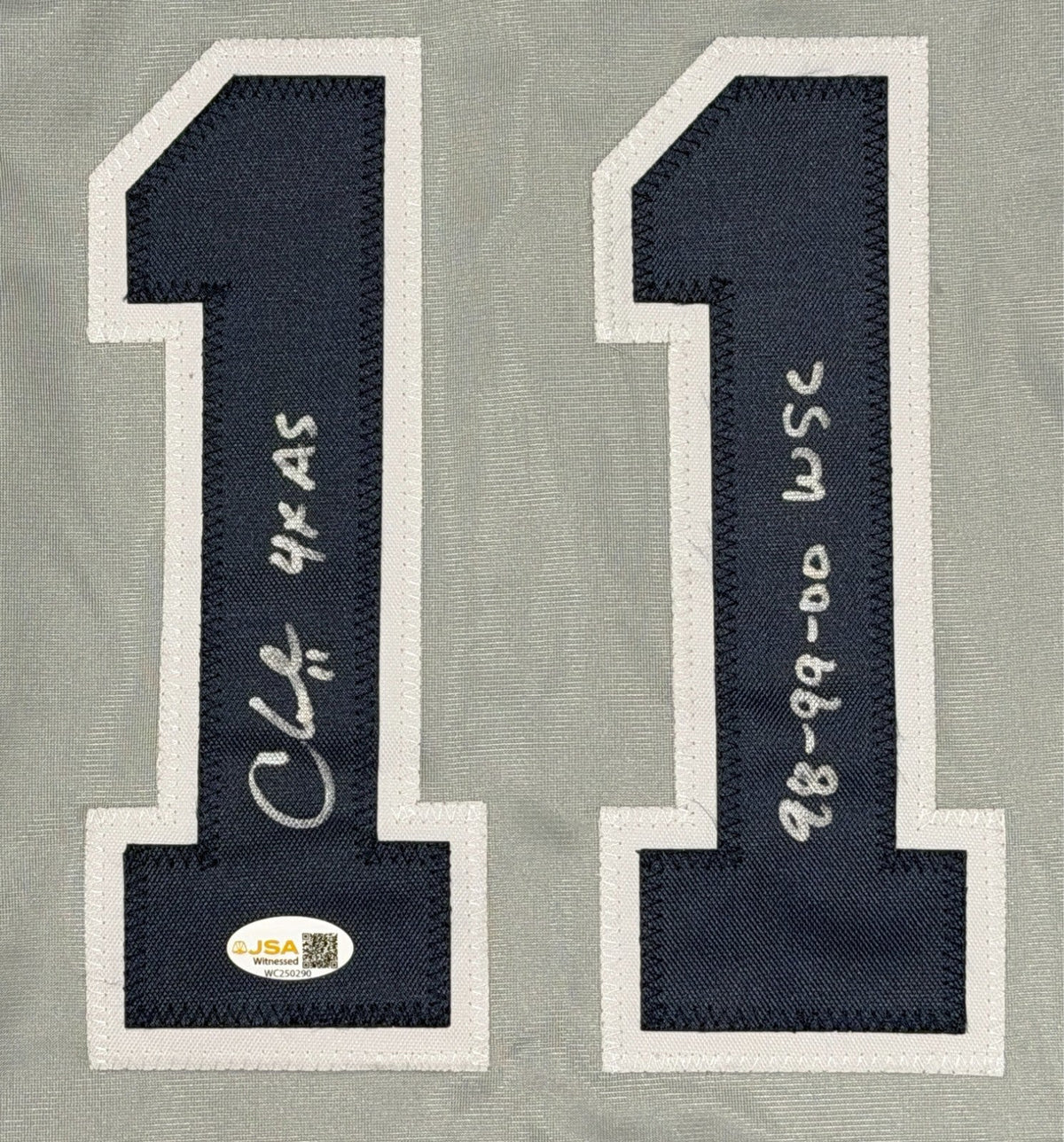Chuck Knoblauch Signed New York Yankees Custom Jersey w/ 2 Insc JSA Witness COA
