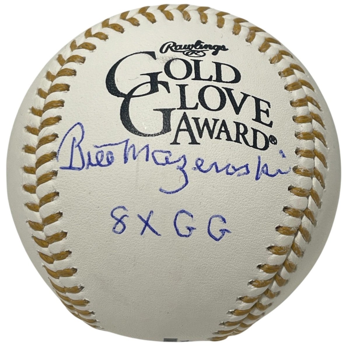 Bill Mazeroski Signed Gold Glove Baseball w/ 8x GG Beckett Witness BAS COA