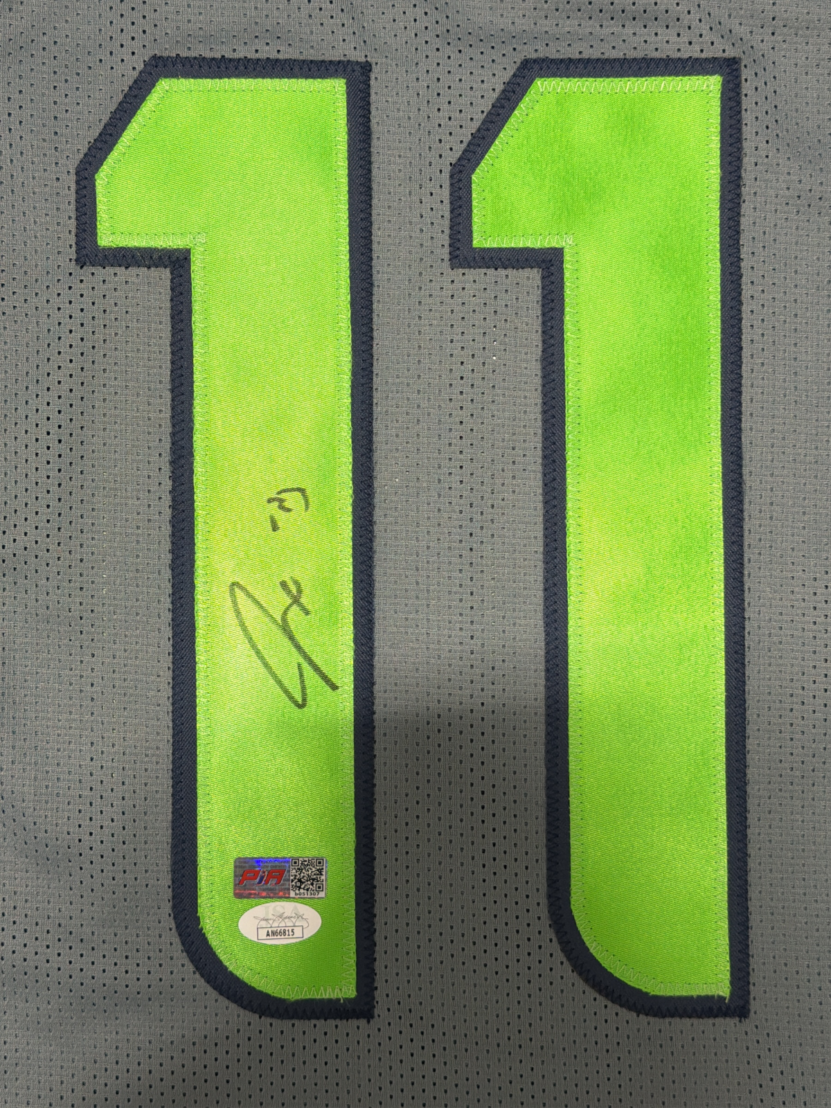 Jaxon Smith-Njigba Signed Autographed Seattle Seahawks Custom Jersey JSA COA