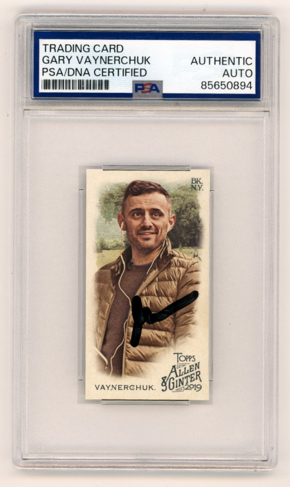 Gary Vaynerchuk 2019 Topps Allen &amp; Ginter Mini #155 Signed PSA Authentic Auto