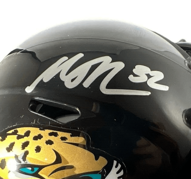 Maurice Jones-Drew Signed Jaguars Speed Mini Helmet Beckett Witness BAS COA