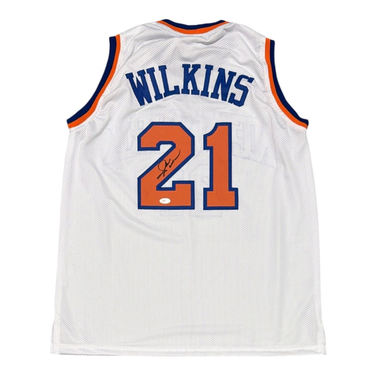 Gerald Wilkins Signed Autographed New York Knicks Custom Jersey JSA Witness COA