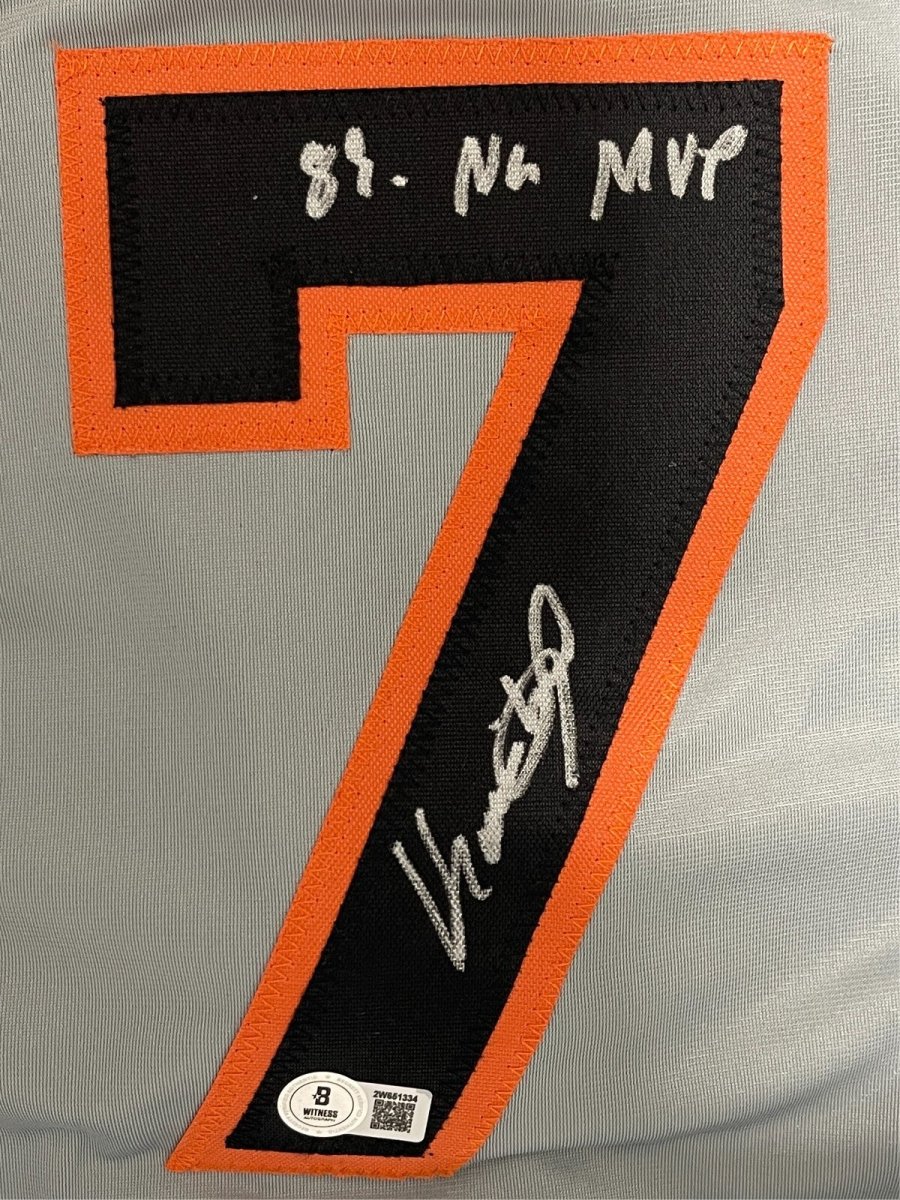 Kevin Mitchell Signed SF Giants Custom Jersey w/ 89 NL MVP Beckett Wit BAS COA