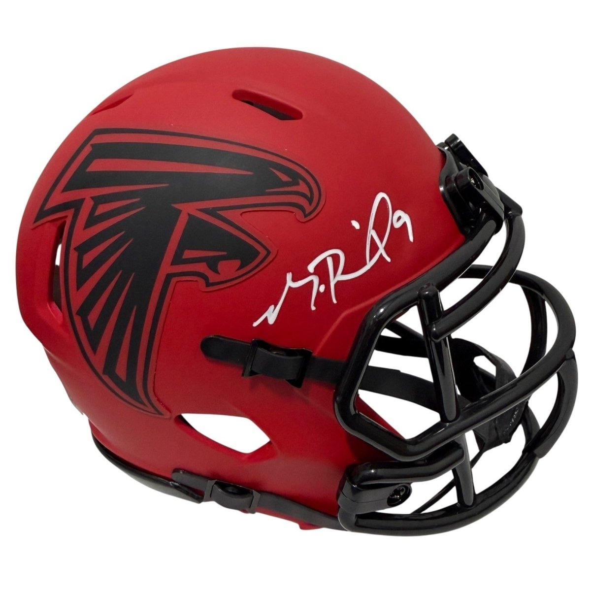 Michael Penix Signed Atlanta Falcons Rave Mini Helmet Beckett Witness BAS COA