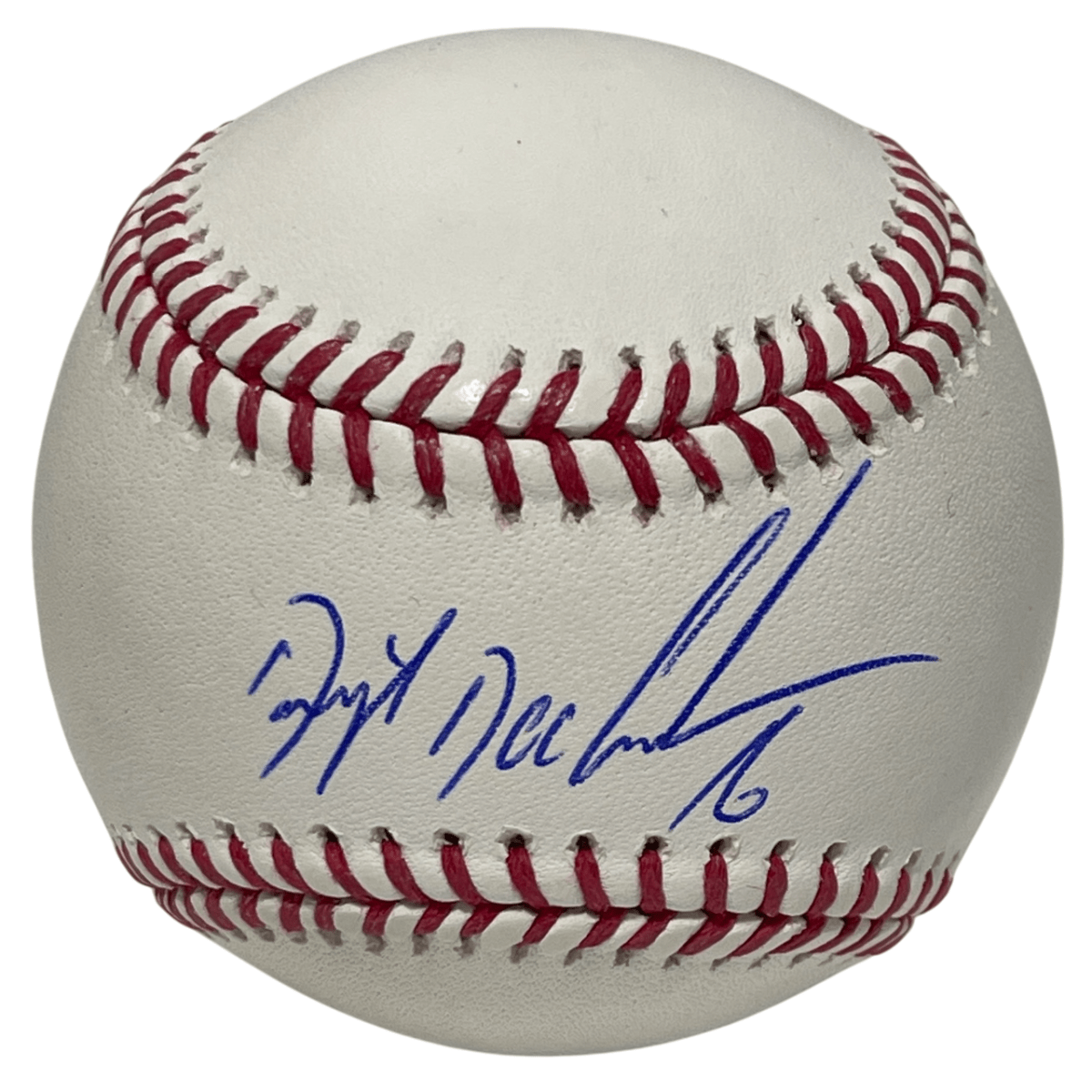 Dwight Doc Gooden Signed ROMLB Baseball Full Name #16 Beckett Witness BAS COA