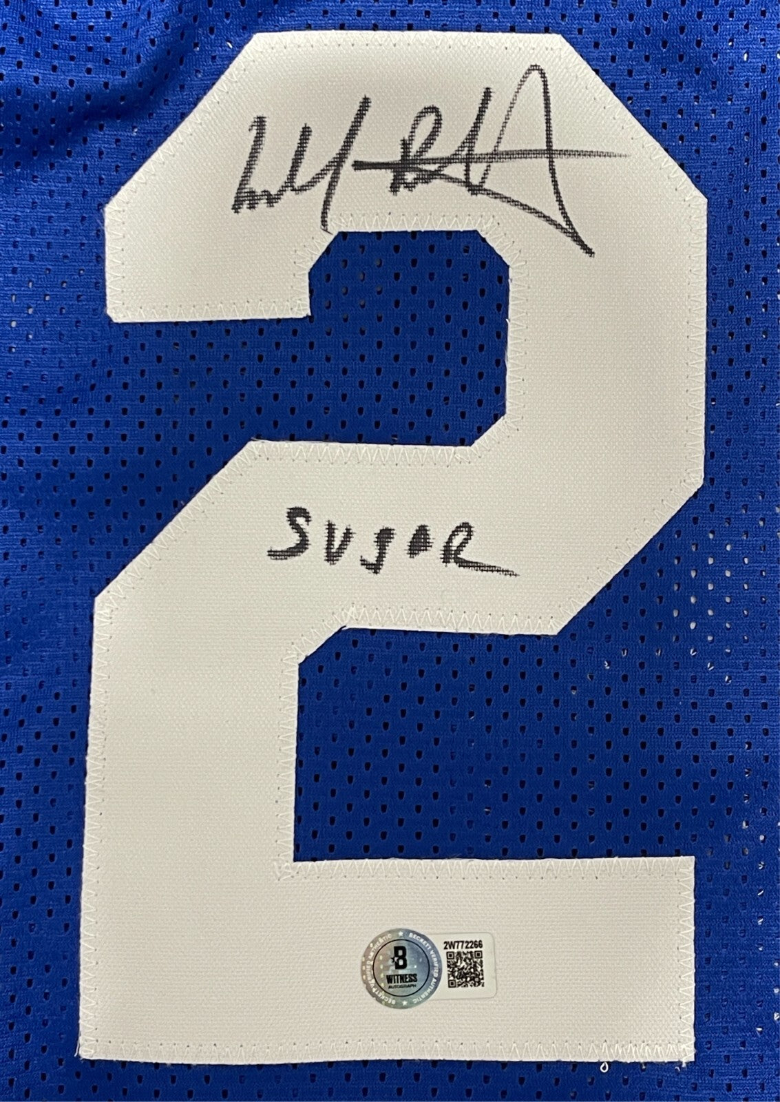 Micheal Ray Richardson Signed Sugar Nets Custom Jersey Insc Beckett W BAS COA