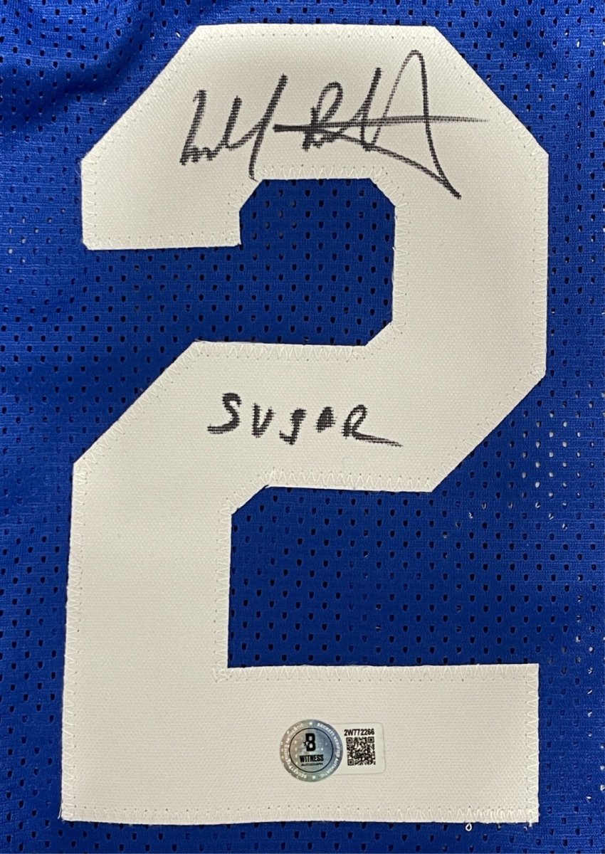 Micheal Ray Richardson Signed Sugar Nets Custom Jersey Insc Beckett W BAS COA