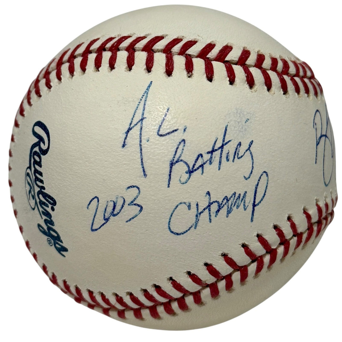 Bill Mueller Signed Autographed ROMLB Baseball w/ 3 Ins JSA COA Red Sox