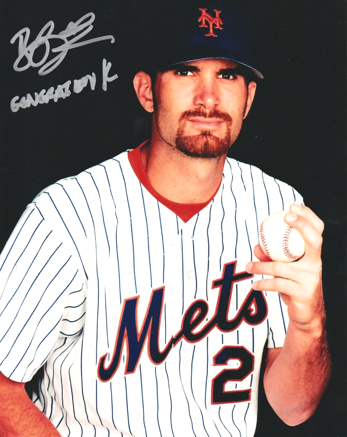 Bill Pulsipher Signed New York Mets 8x10 Photo w/ Generation K Insc LSCM COA #2