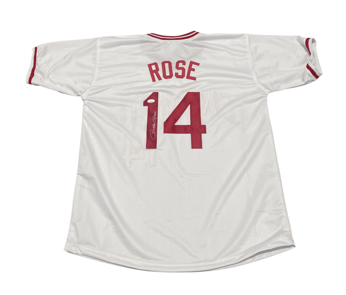 Pete Rose Signed Autographed Cincinnati Reds Custom Jersey JSA COA