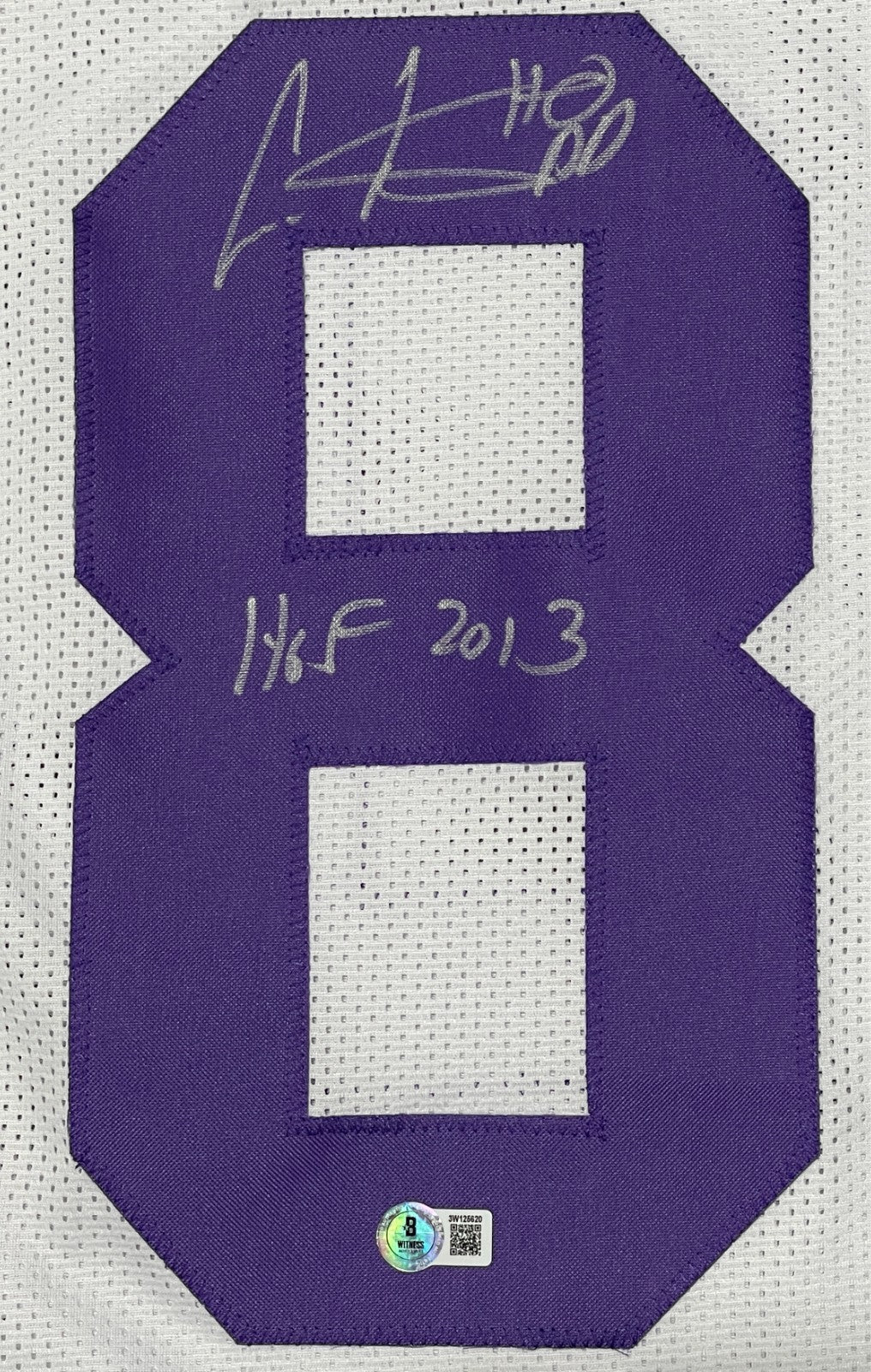 Cris Carter Signed Vikings Custom Jersey w/ HOF 2013 Beckett Witness BAS COA