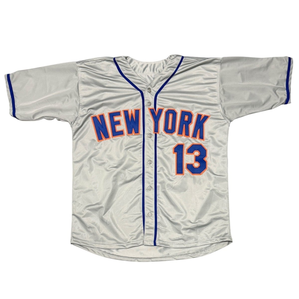 Edgardo Alfonzo Signed New York Mets Custom Grey Jersey JSA Witness COA