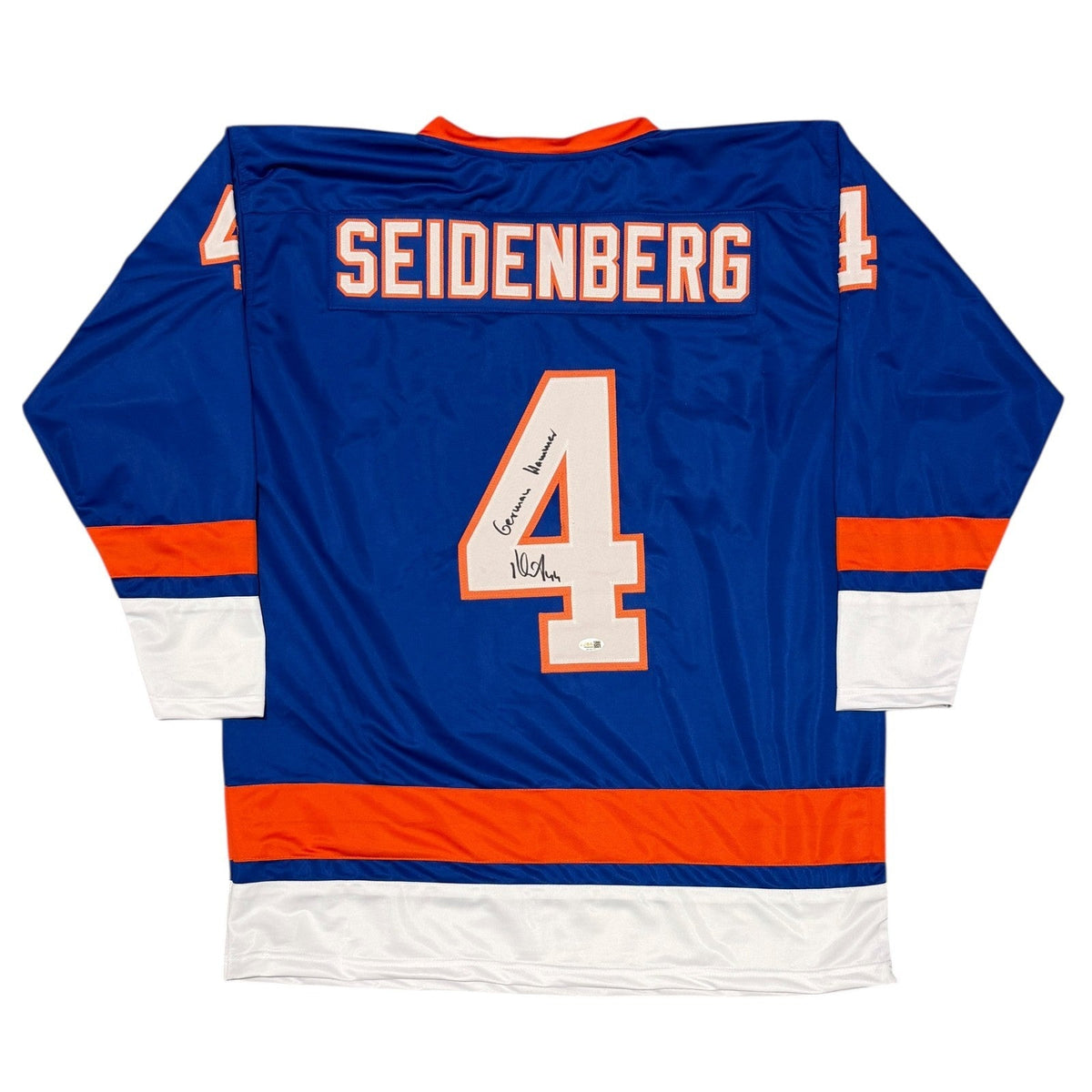 Dennis Seidenberg Signed NY Islanders Custom Jersey w German Hammer JSA Wit. COA