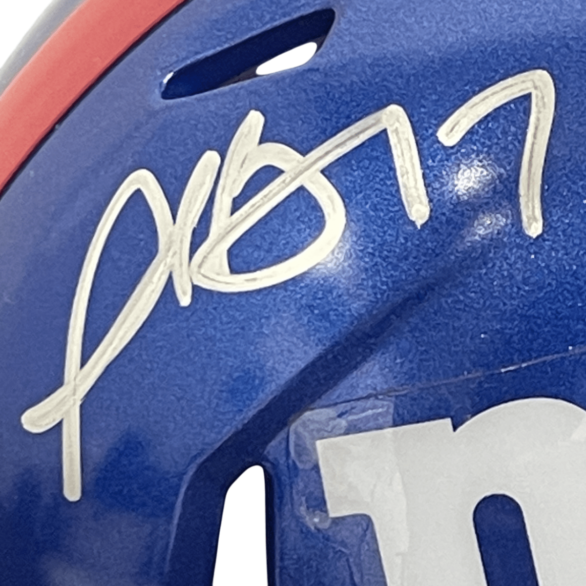 Plaxico Burress Signed New York Giants Speed Mini Helmet Beckett Witness BAS COA
