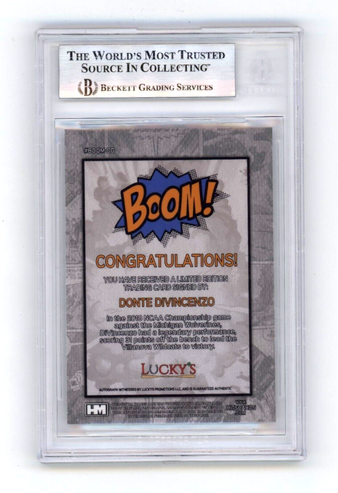 Donte DiVincenzo 2024 Hits Memorabilia BOOM Silver Signed BGS BAS Auto Knicks