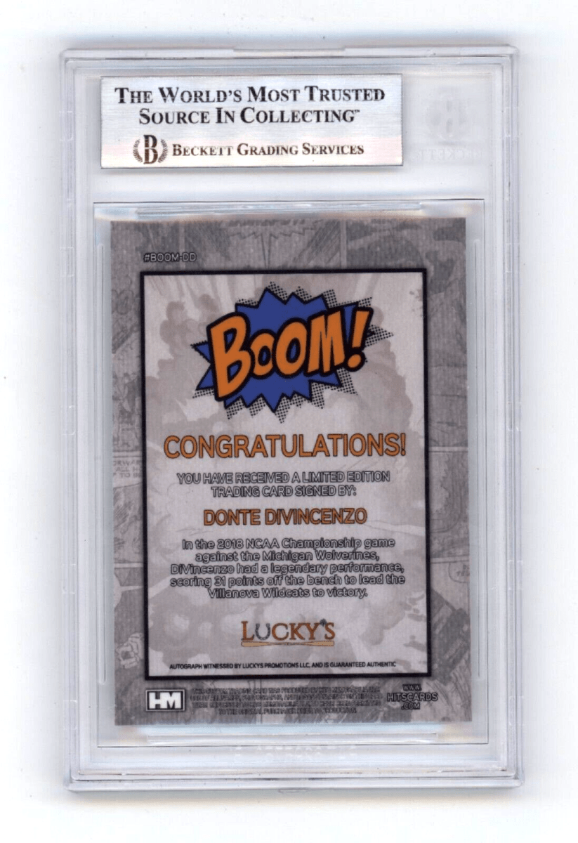Donte DiVincenzo 2024 Hits Memorabilia BOOM Silver Signed BGS BAS Auto Knicks