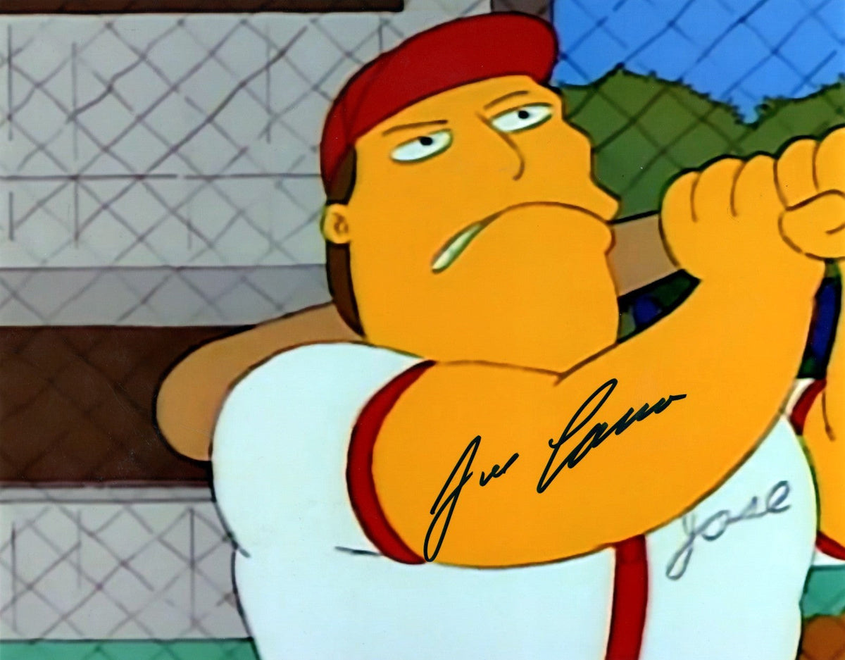 Jose Canseco Signed Autographed Simpsons 8x10 Photo LSCM COA #6