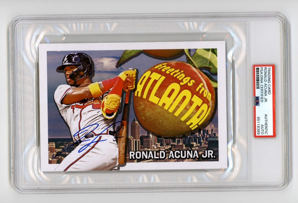 Ronald Acuna Jr 2022 Topps Archives Oversized Postcards Boxloader PSA Auto