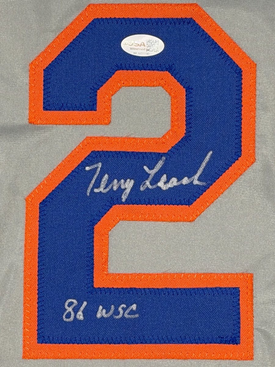 Terry Leach Signed New York Mets Custom Jersey w/ 86 WSC JSA Witness COA