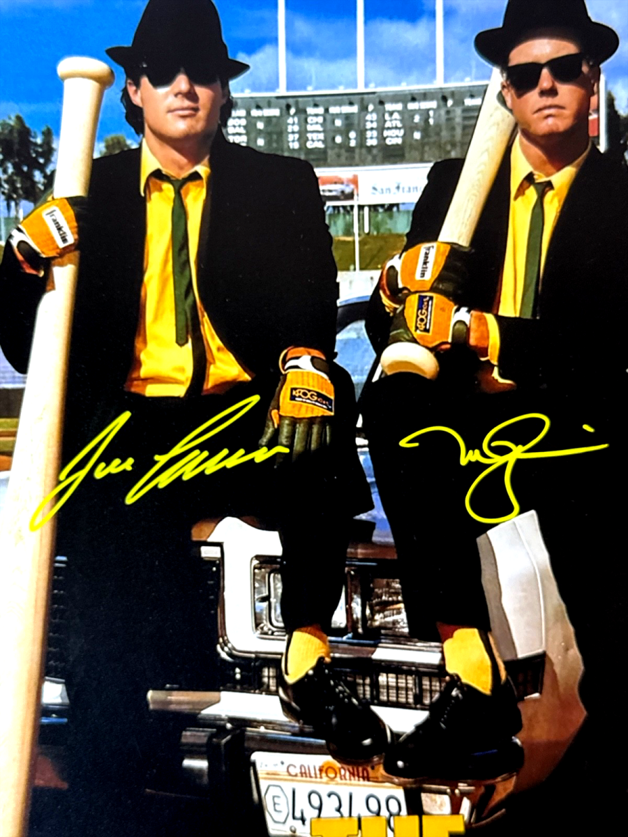 McGwire Canseco Dual Signed Athletics 11x17 Photo Bash Brothers Beckett BAS COA