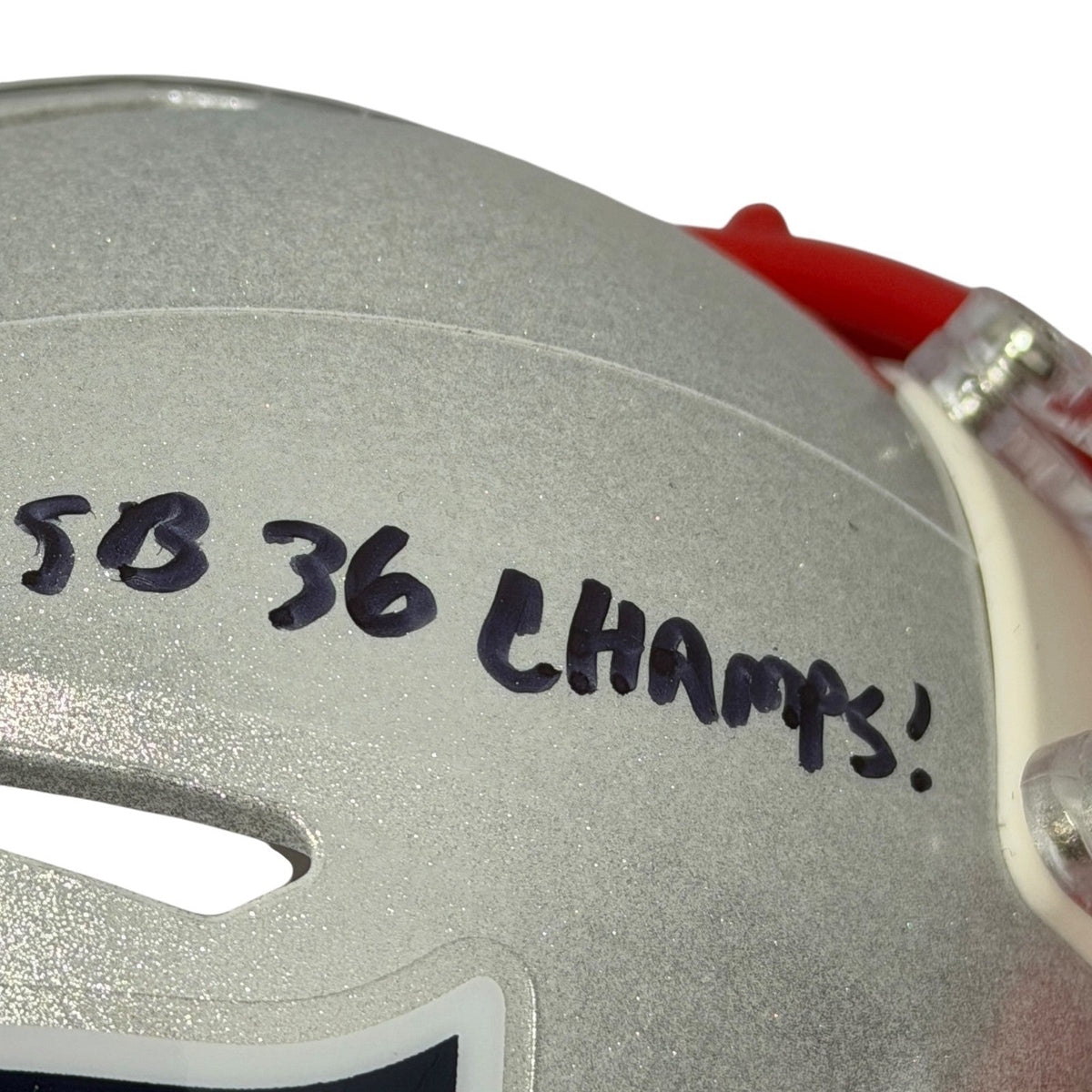 Otis Smith Signed Patriots Speed Mini Helmet w/ SB 36 Champ JSA Witness COA