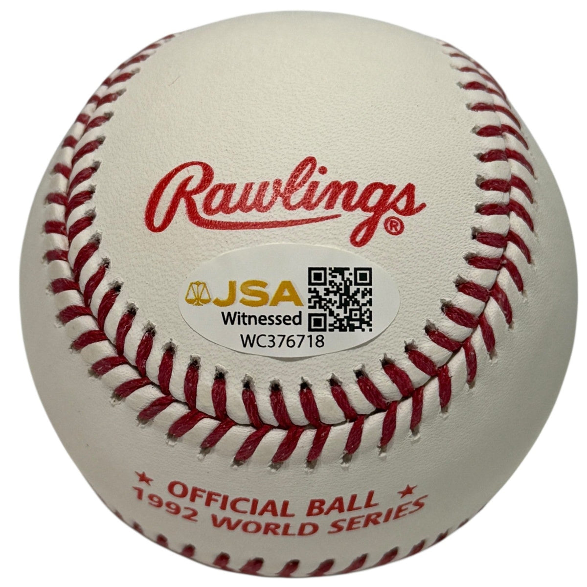 Roberto Alomar Signed Autographed 1992 World Series Baseball JSA Witness COA