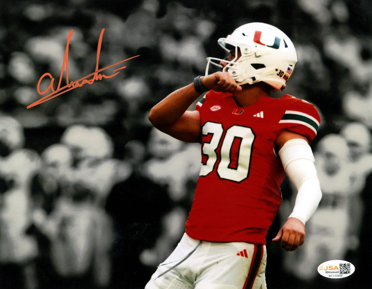 Andres Borregales Signed Autographed Miami Hurricanes 8x10 Photo JSA Witness COA