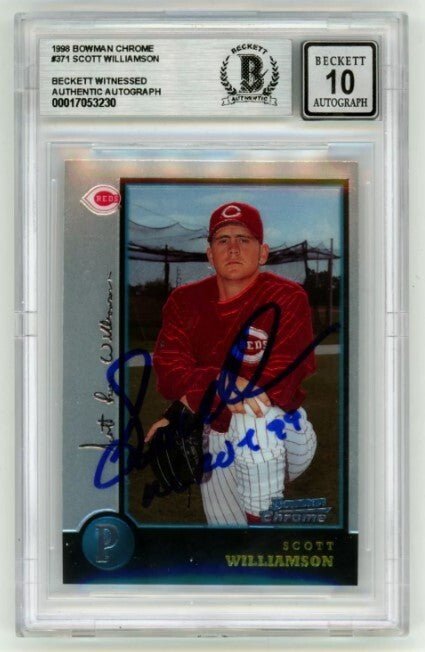 Scott Williamson 1998 Bowman Chrome 371 RC w/ ROY Signed Beckett BAS BGS 10 Auto