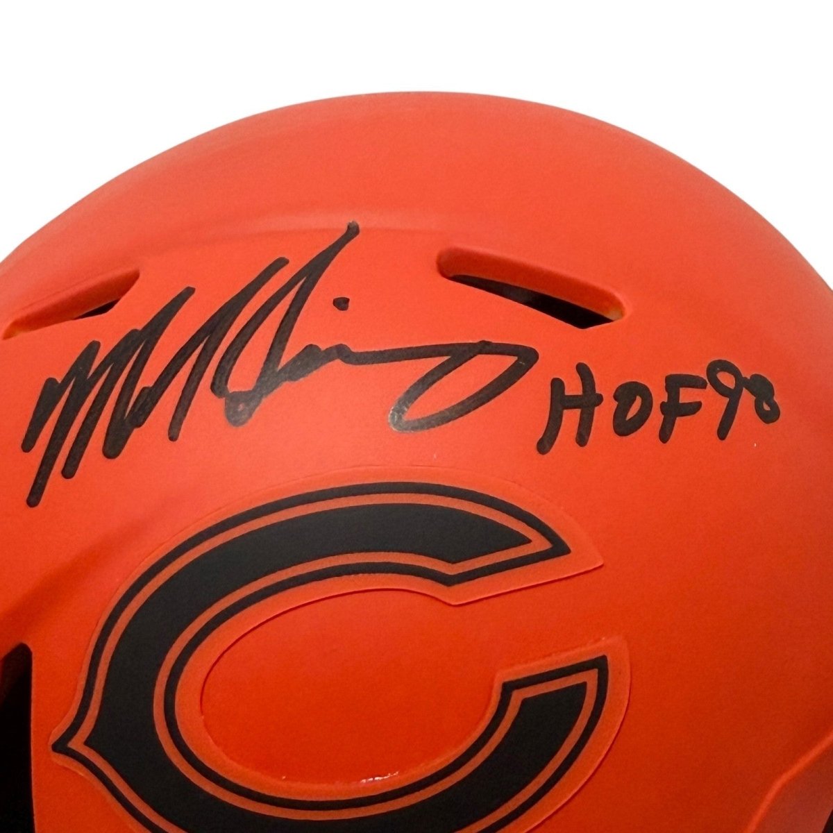 Mike Singletary Signed Chicago Bears Rave Mini Helmet w/ HOF 98 JSA WITNESS COA