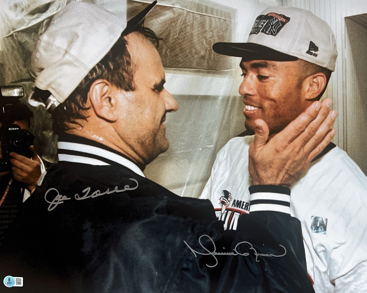 Mariano Rivera &amp; Joe Torre Dual Signed Auto 16x20 Photo Beckett Witness BAS COA