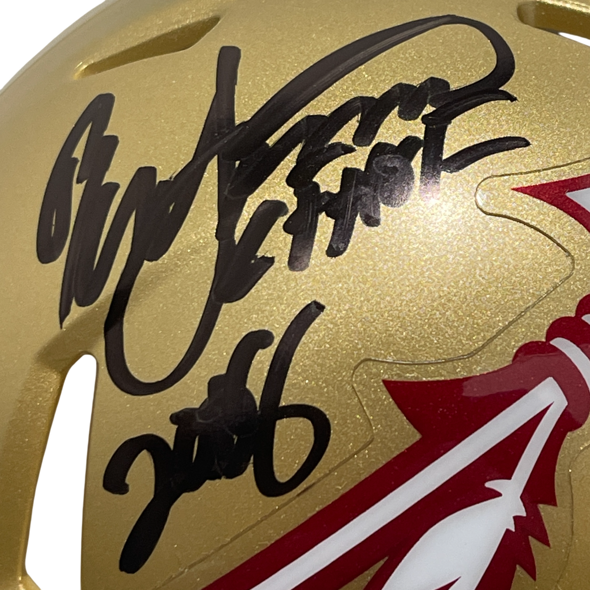 Ron Simmons Signed Florida State Gold Mini Helmet w/ CHOF 2008 Beckett Wit COA