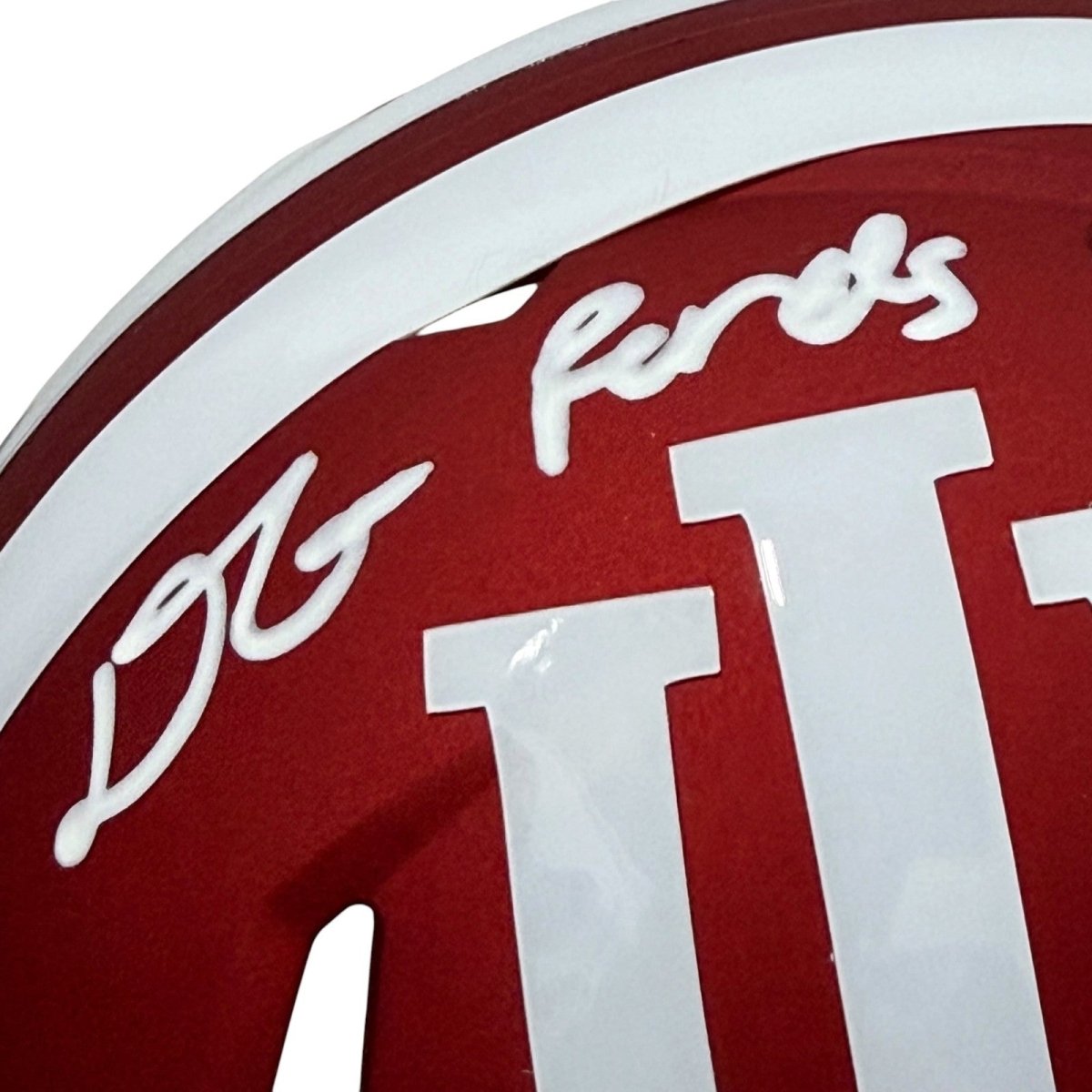 D'Angelo Ponds Signed Indiana Hoosiers Speed Mini Helmet JSA Witness COA