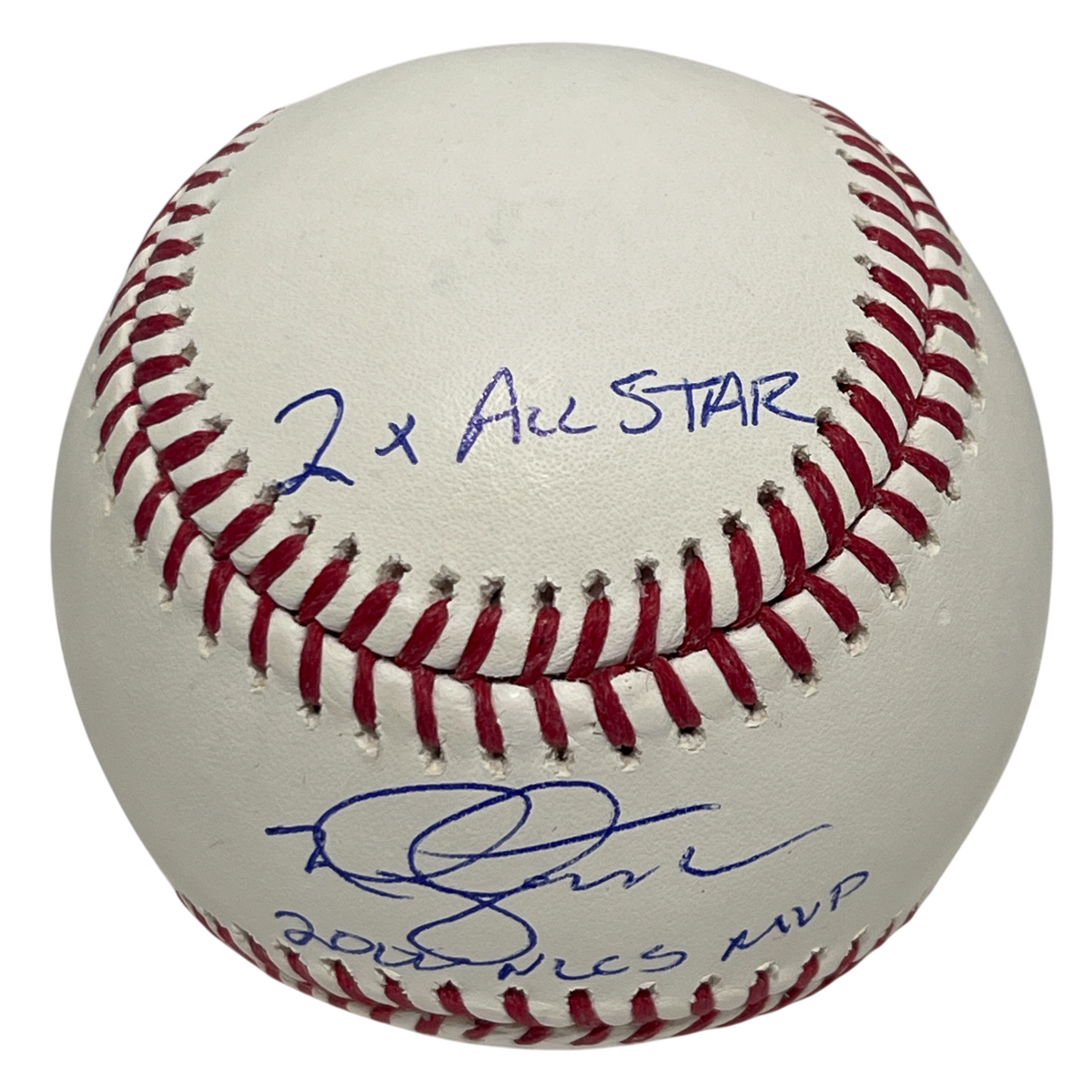 Mike Hampton Signed Auto ROMLB Baseball w/ 2000 NLCS MVP + 2 Ins JSA COA Mets