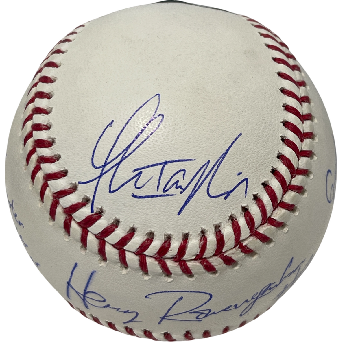 Thomas Ian Nicholas Signed ROMLB Baseball w 7 Names Ins Beckett Witness BAS COA
